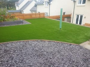 garden with purple aggregate